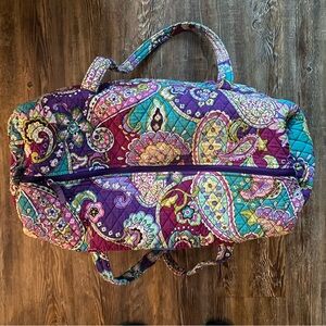 Vera Bradley Purple Paisley Medium Duffle Bag